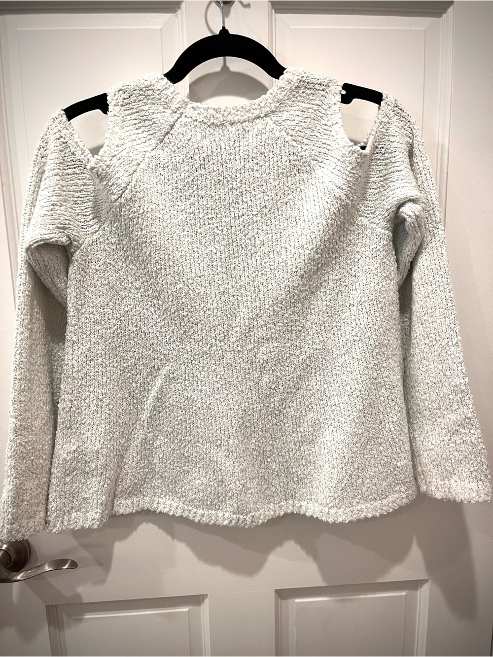 Abercrombie Kids Cream Off-Shoulder Cozy Knit Sweater